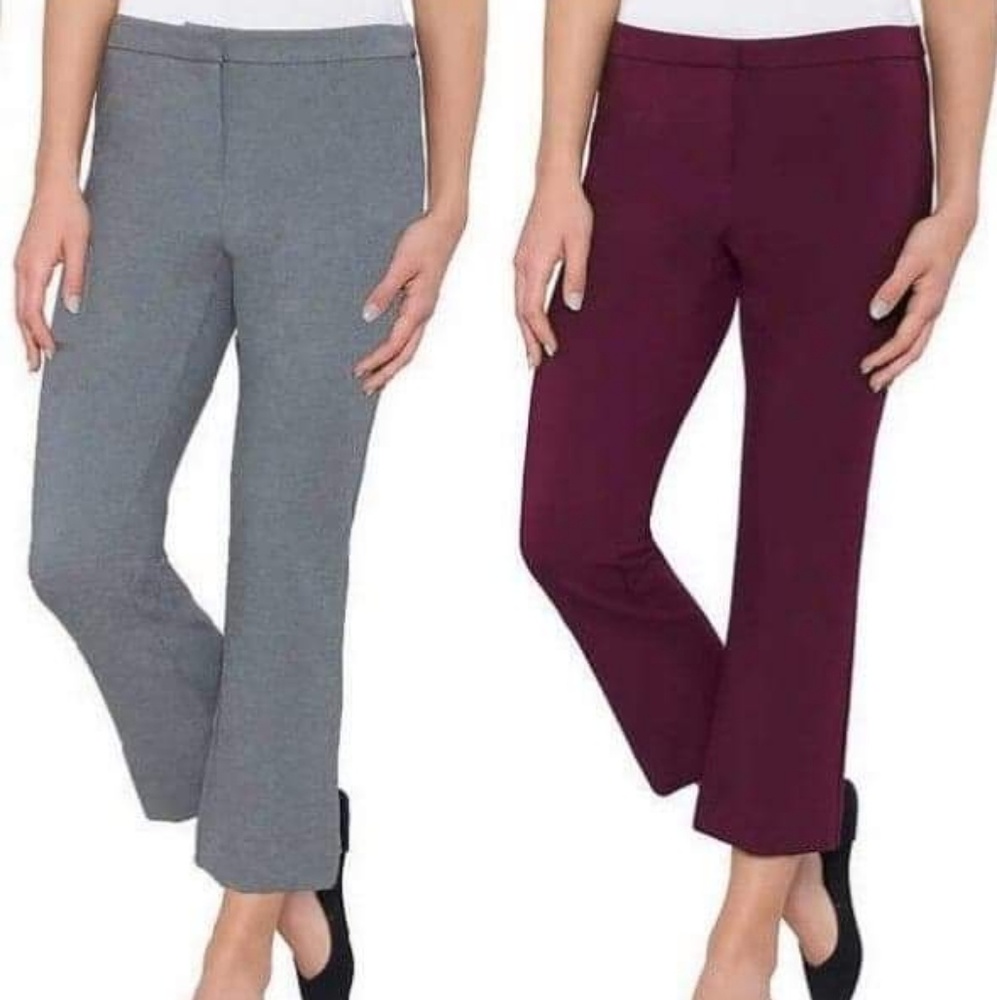 Grey/burgundy dress pants (size small & medium)